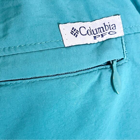 Columbia PFG 5'' Inseam Swim Trunks men's size L green, - Picture 5 of 8